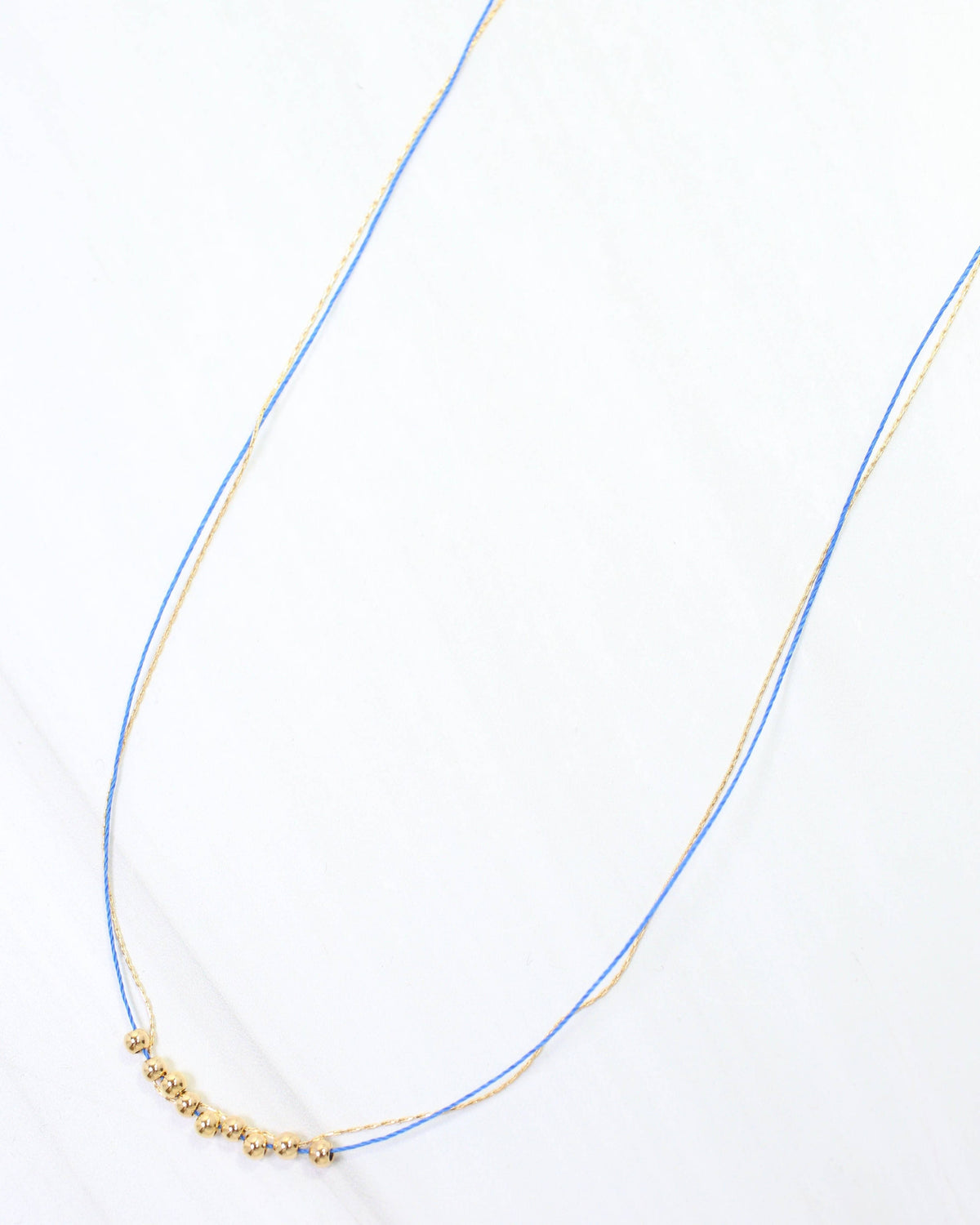 Odette Mini Cord Necklace Blue: Default