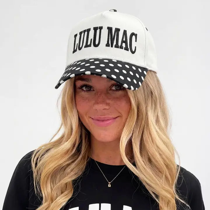 Lulu Mac Black/White Dot Cap