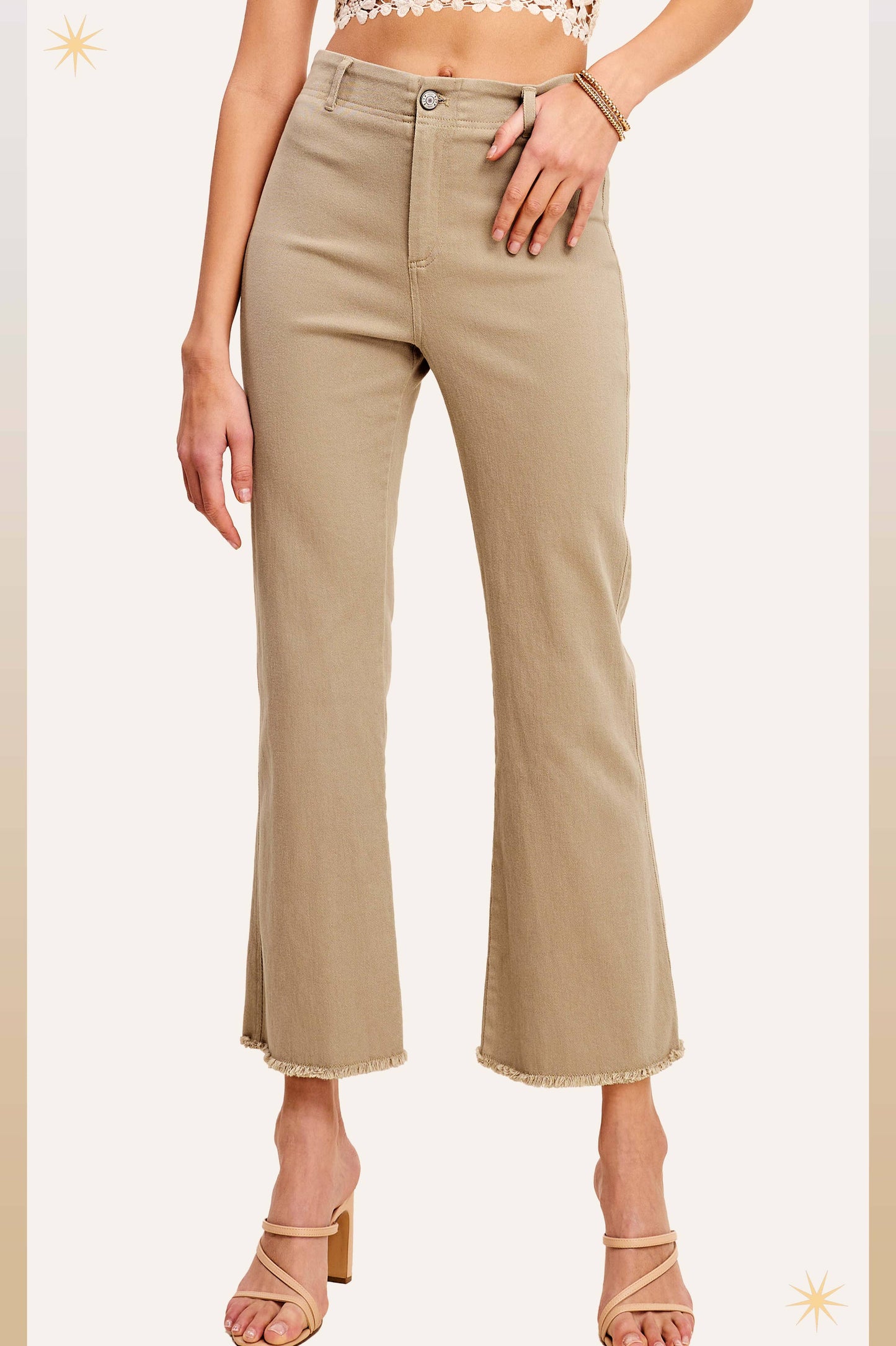 Soft Washed Stretchy High Waisted Flare Pants