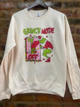 Grinch Mode On/Off Sweatshirt in Cream