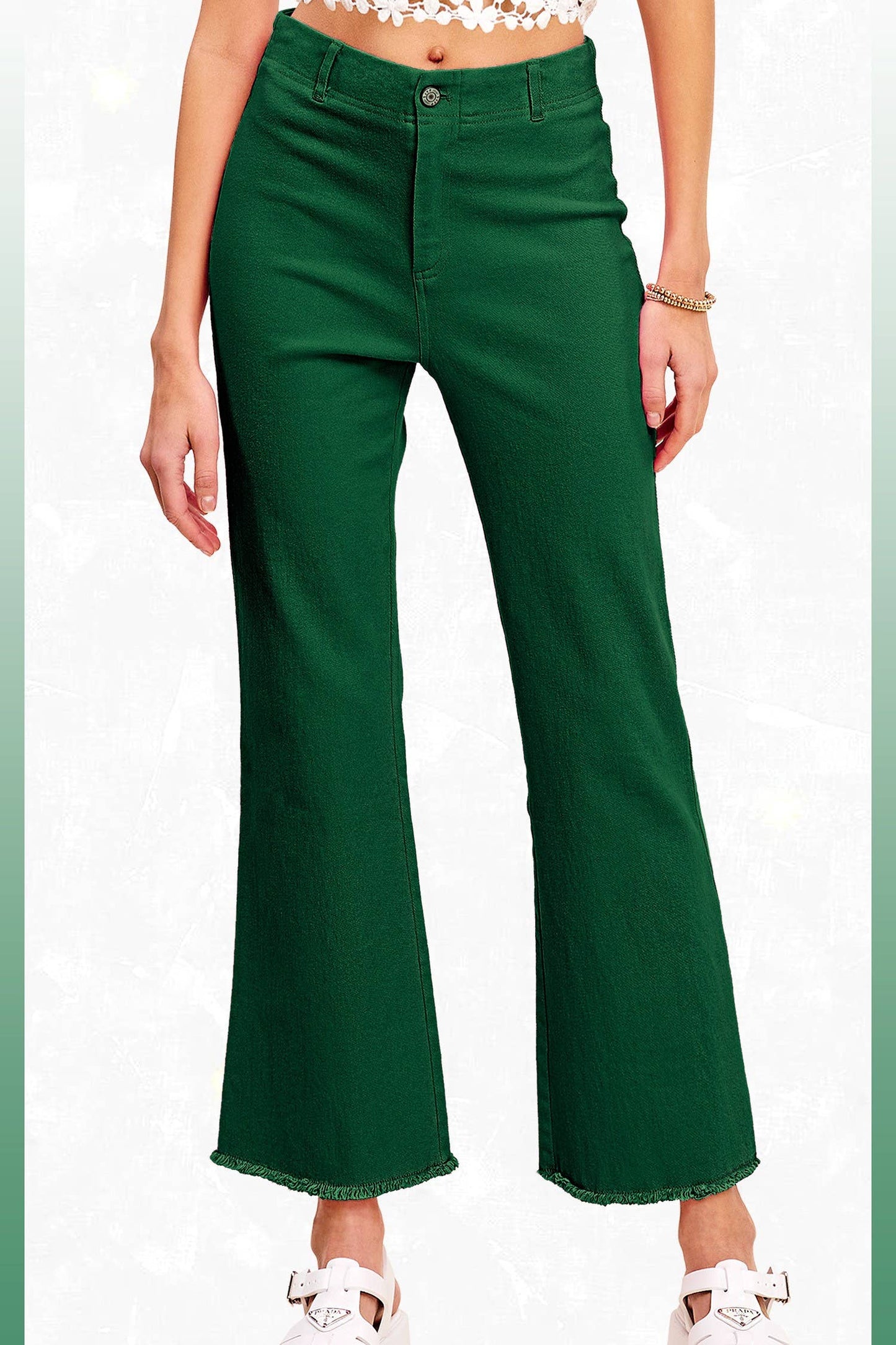 Soft Washed Stretchy High Waisted Flare Pants