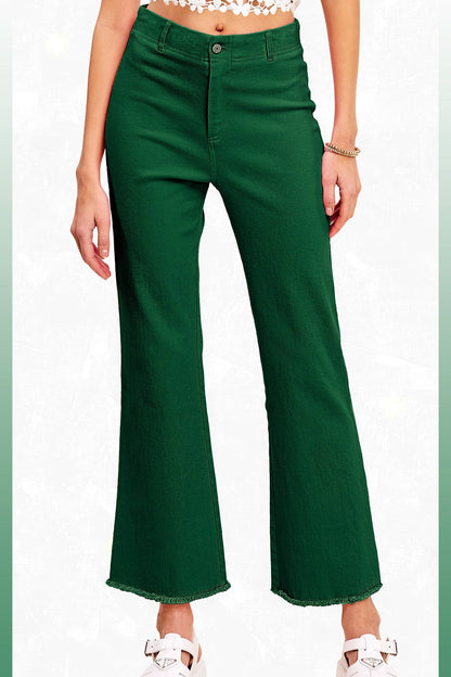 Soft Washed Stretchy High Waisted Flare Pants