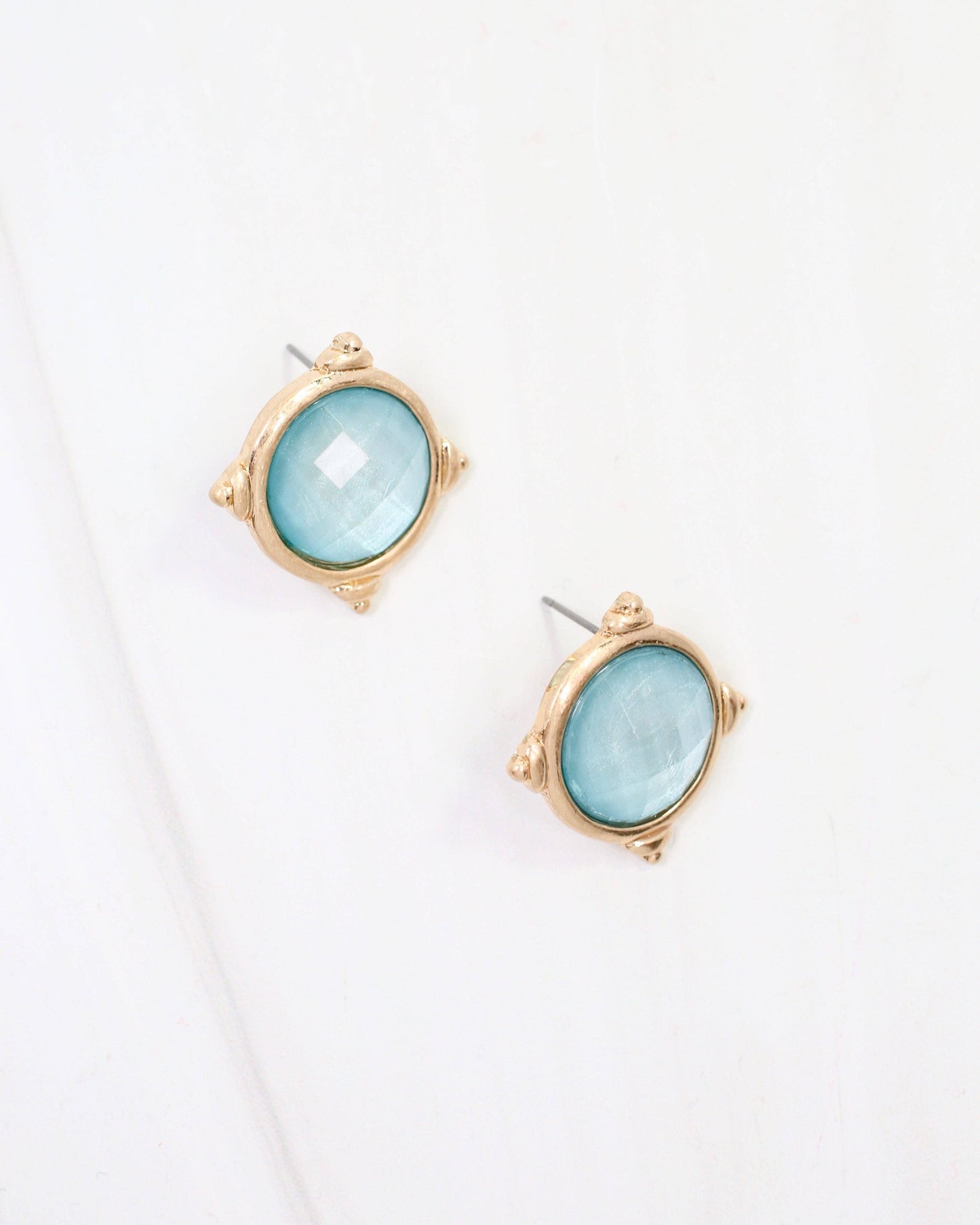 Rochester Faceted Stud Earring Turquoise: Default