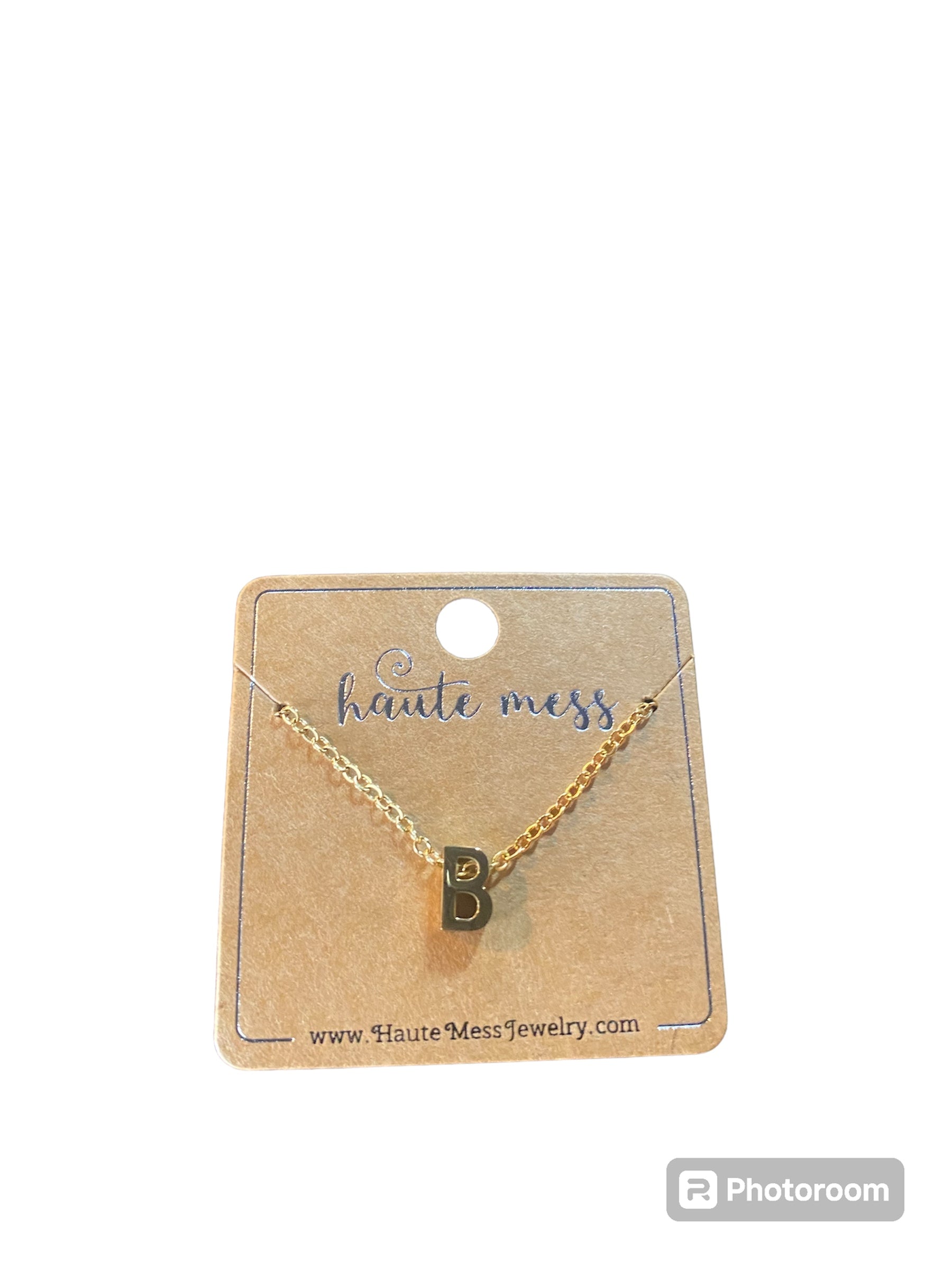 Tiny Gold Letter Necklace