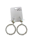 Textured Hoop Earrings with Pearls