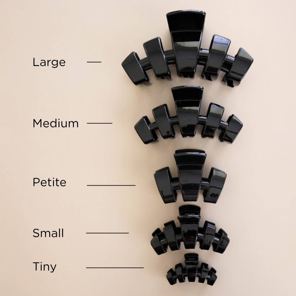 Teleties Classic | Jet Black | Petite | Claw Clip