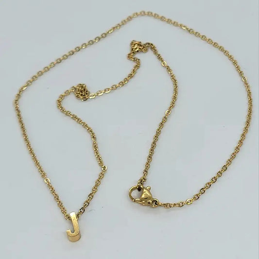 Tiny Gold Initial Neklace