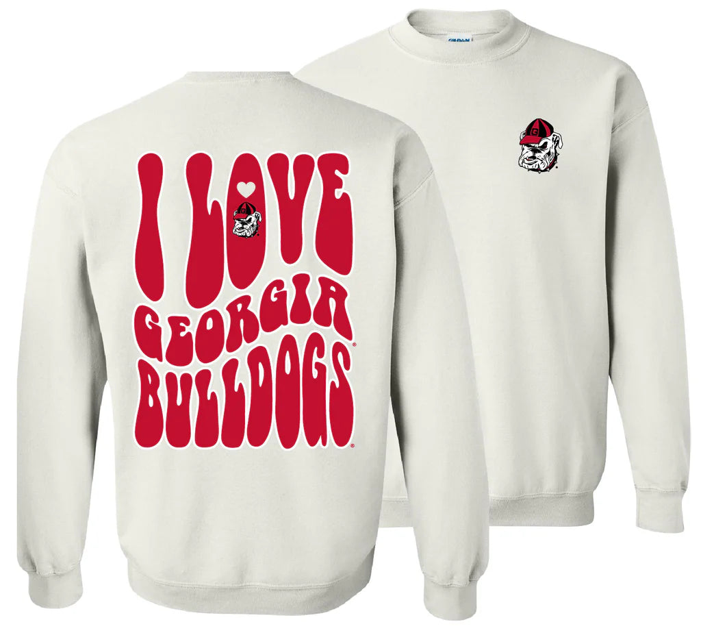Lulu Mac "I Love Georgia Bulldogs" Sweatshirt