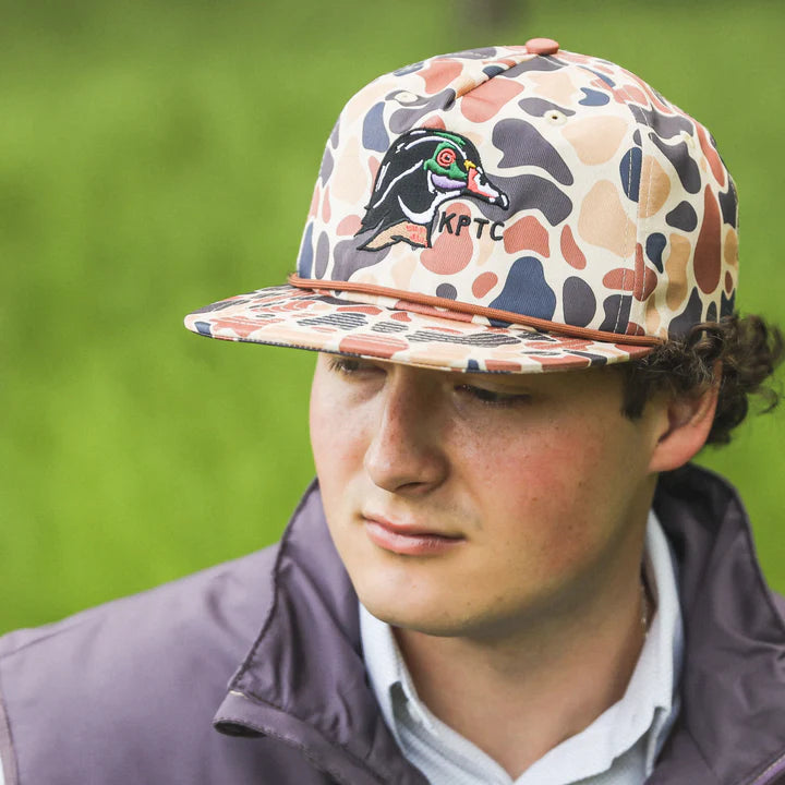 Knotted Pine Woodland Camo Wood Duck Rope Hat