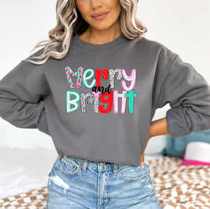 Merry and Bright Painted LS Tee