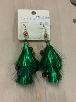 Tassel Christmas Tree Earrings