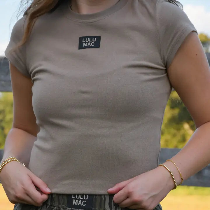 Lulu Mac Baby Doll Top Dark Taupe