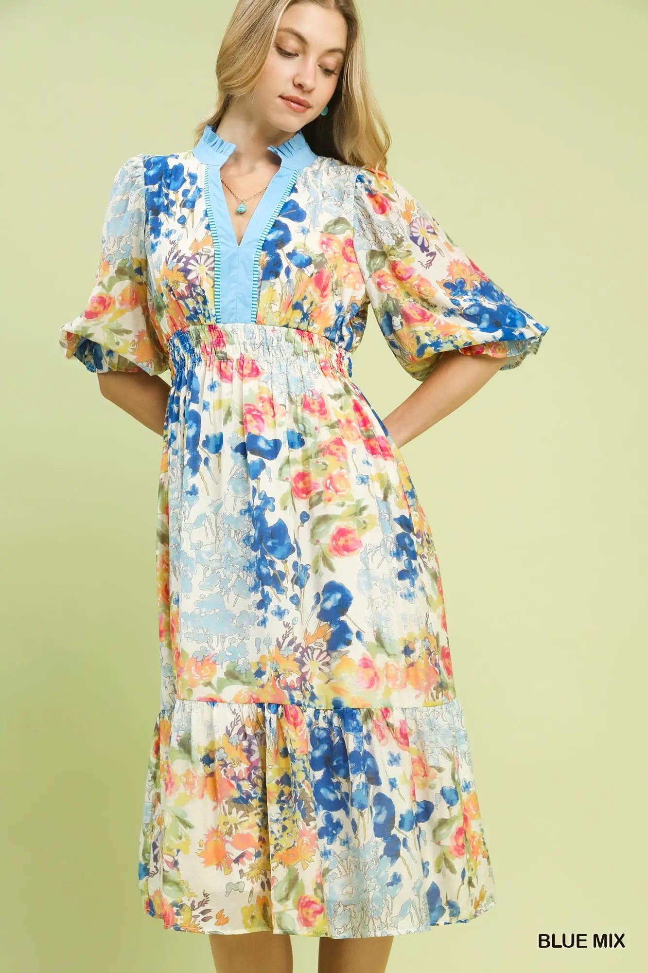 Melissa floral mix maxi dress