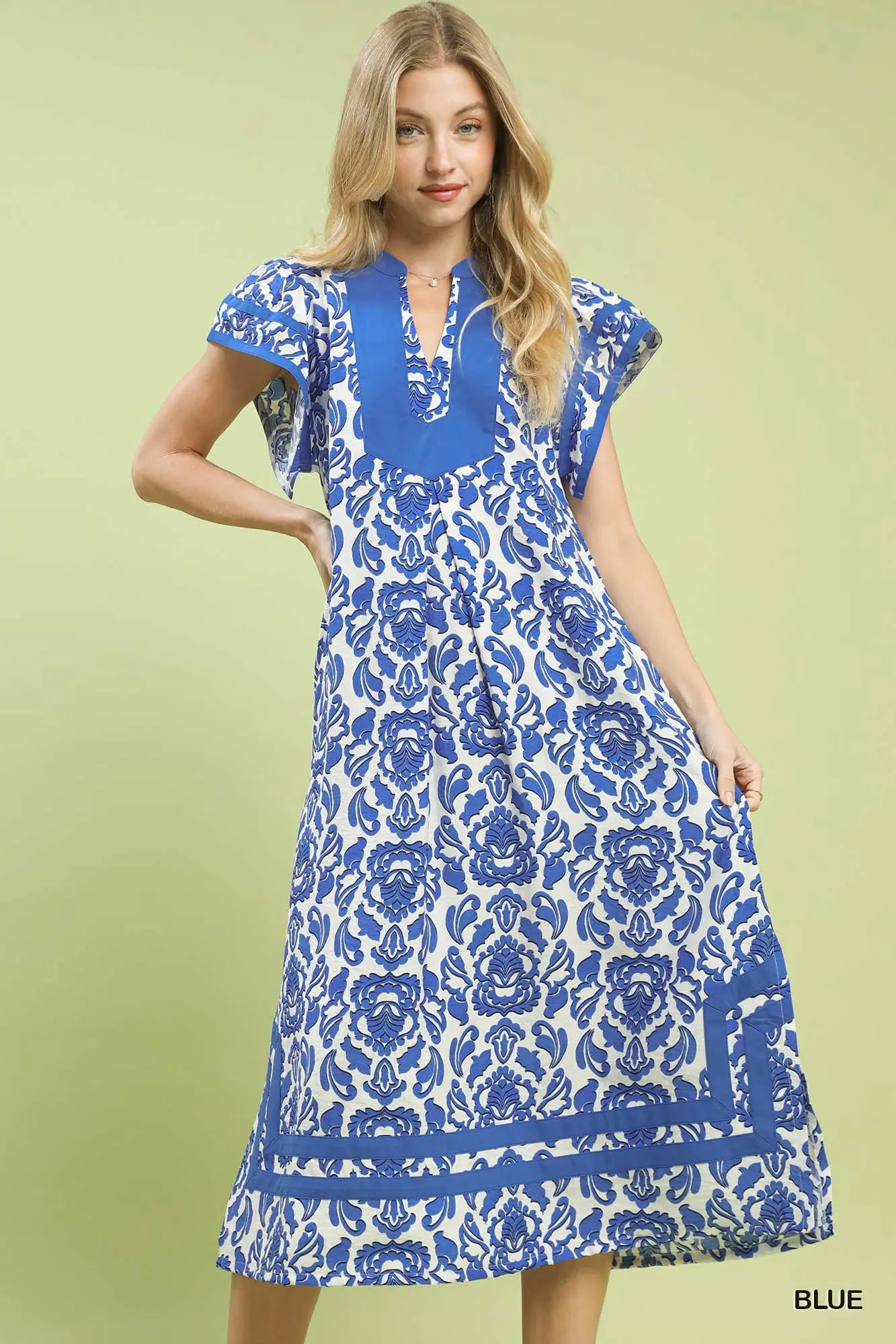Garden Party Abstract Midi Dress