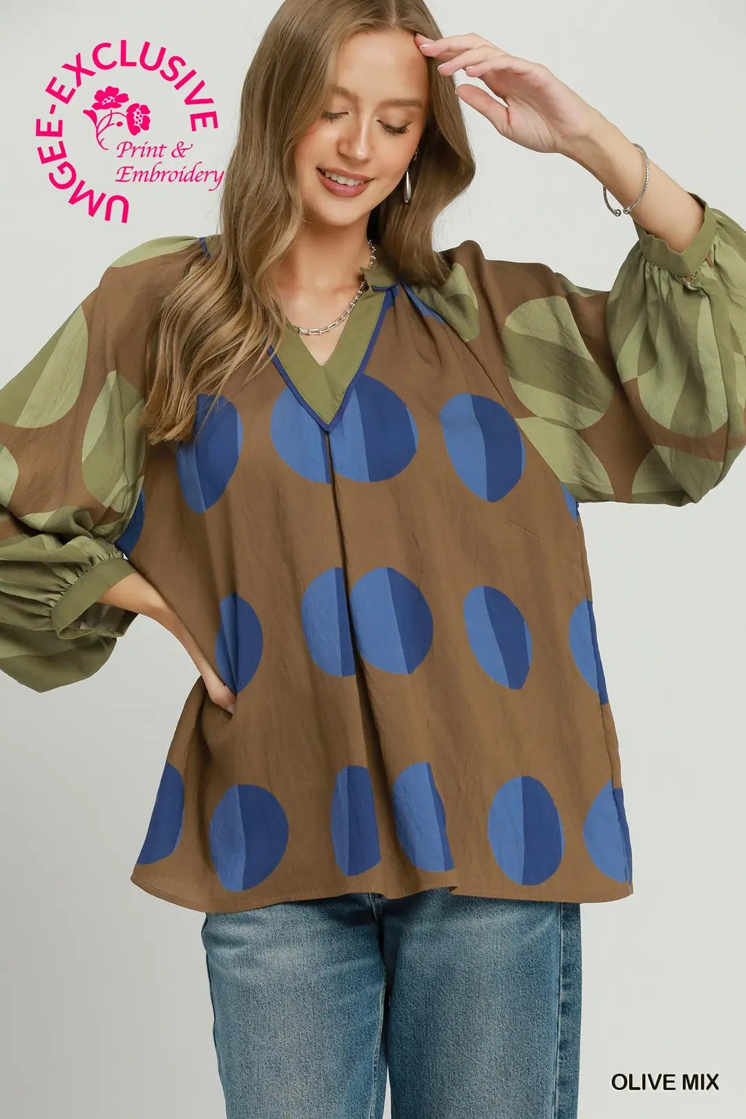 Olive Mix Top