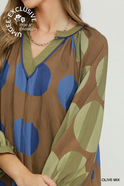 Olive Mix Top
