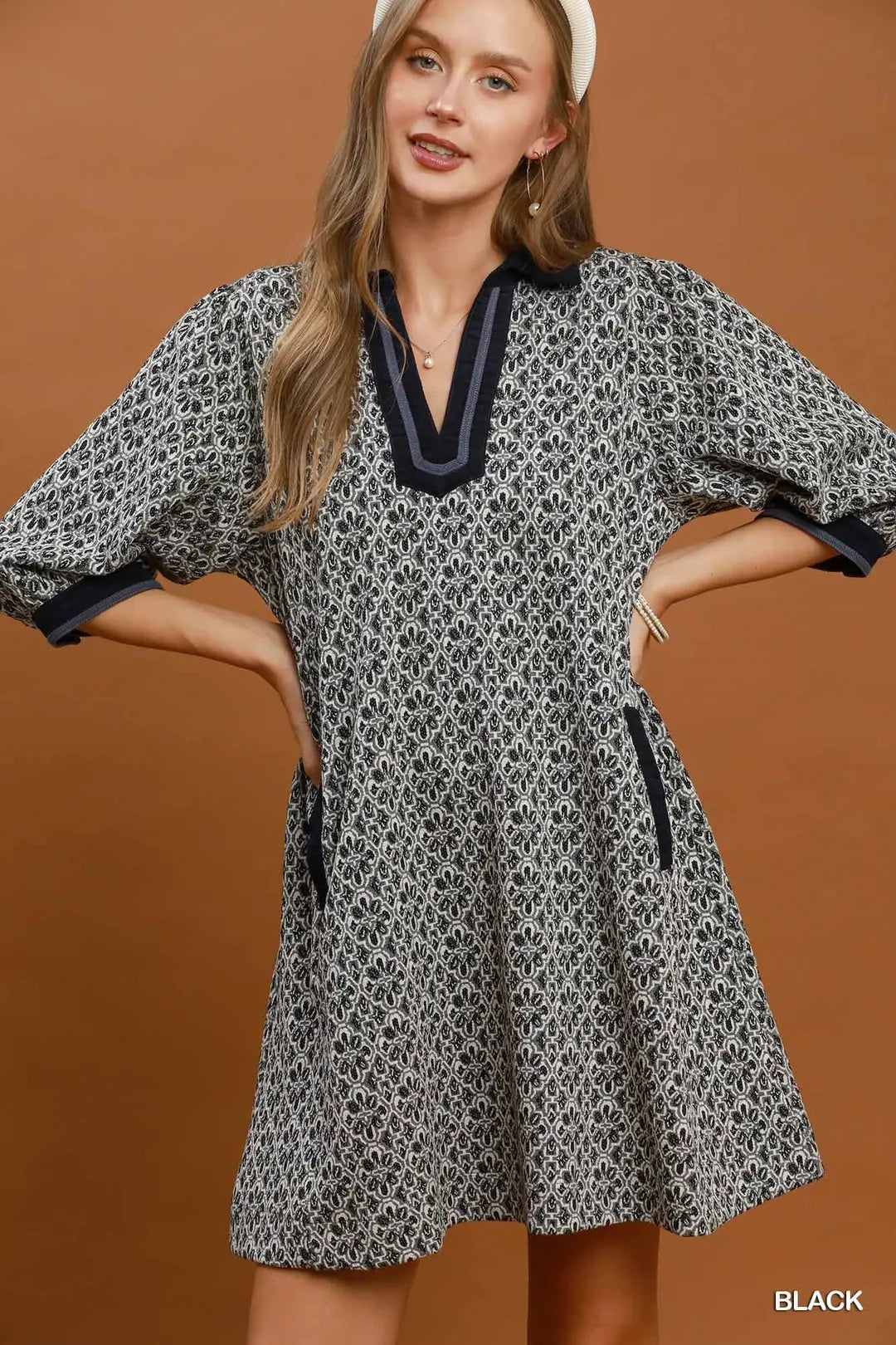 Mix Media Jacquard Dress