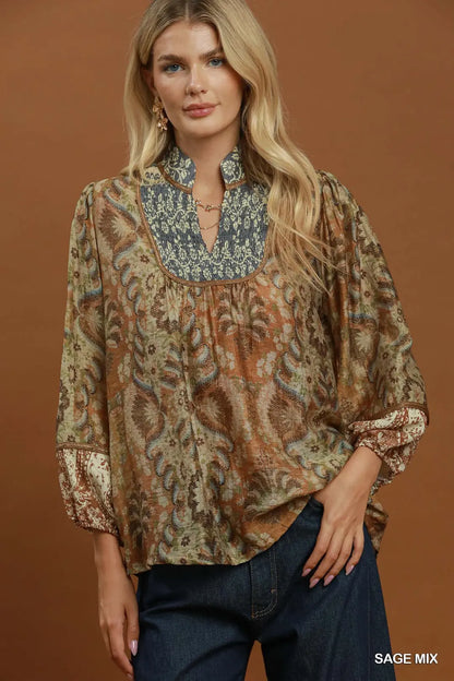The Ava Paisley Blouse