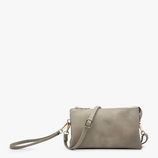 Jen&Co Light Khaki Small Compartment Crossbody Purse