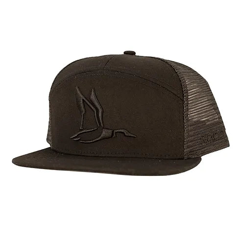 Roost 7 Panel Black Out 3D Puff Duck Hat