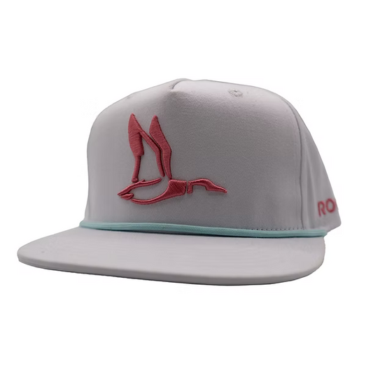 Roost White w/ Pink Duck Canvas Rope Hat
