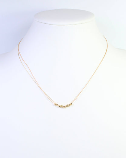 Odette Mini Cord Necklace Tan: Default