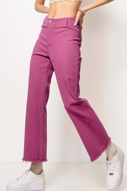 Soft Washed Stretchy High Waisted Flare Pants