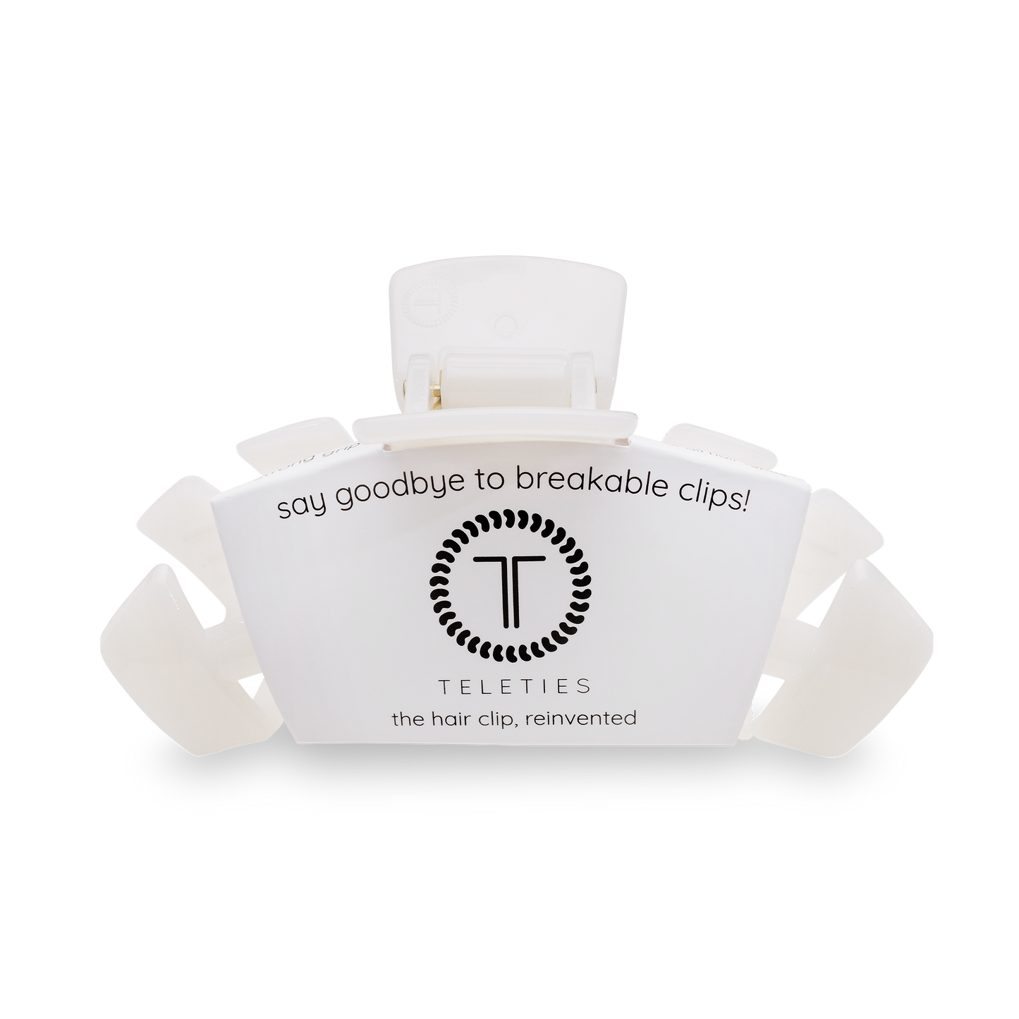 Teleties Classic Hair Clip | Large | Coconut White