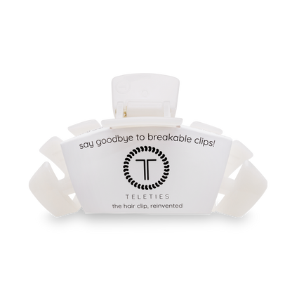 Teleties Classic Hair Clip | Large | Coconut White