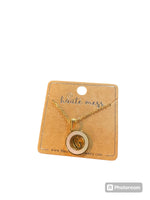 Gold Necklace With Circle Letter Pendant