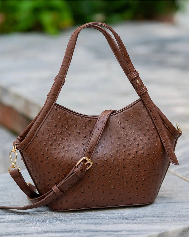 Caroline Hill Pierce Mini Tote Chocolate