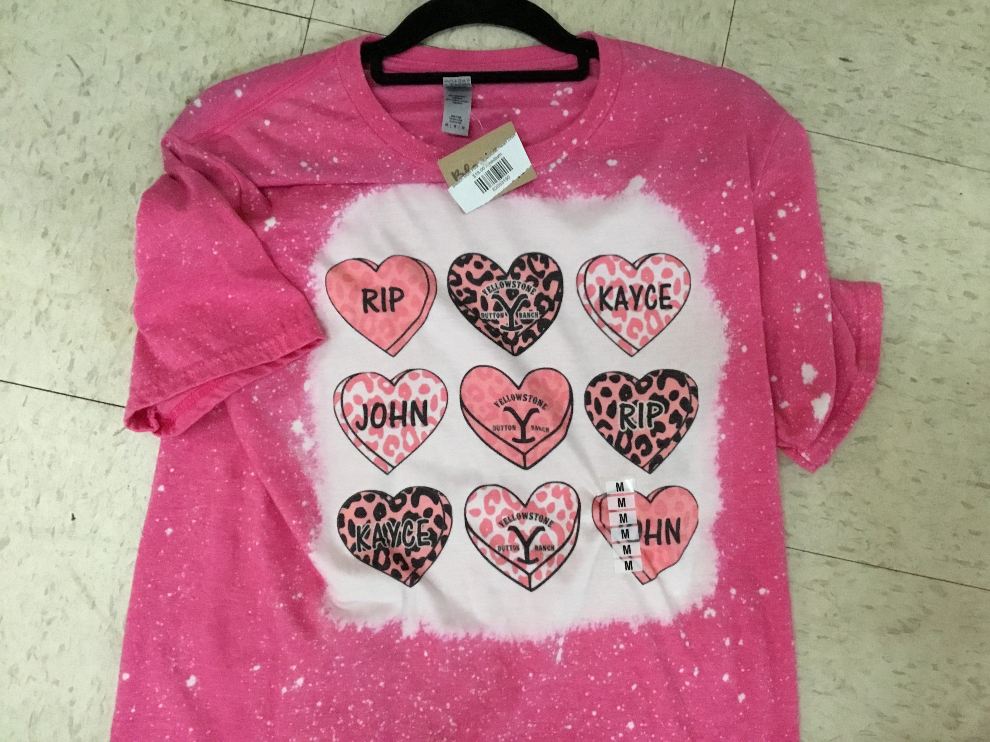 Bleach Bum Pink Yellowstone Heart Shirt