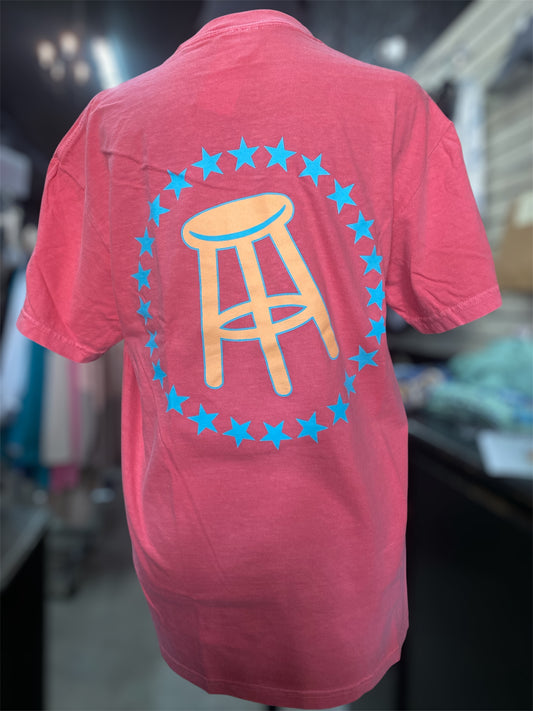 Barstool Sports Coral Stool and Stars Pocket Tee