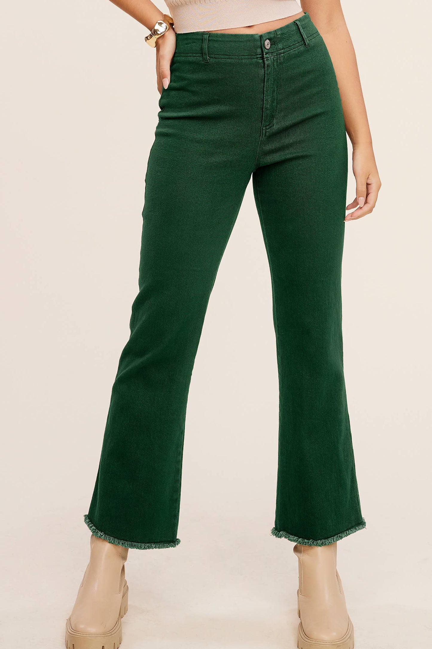Soft Washed Stretchy High Waisted Flare Pants