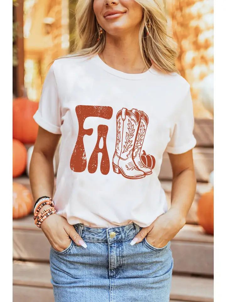 The Fall Boots White Tee