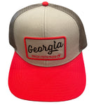 Peach State Pride Georgia Red/Gray Trucker hat