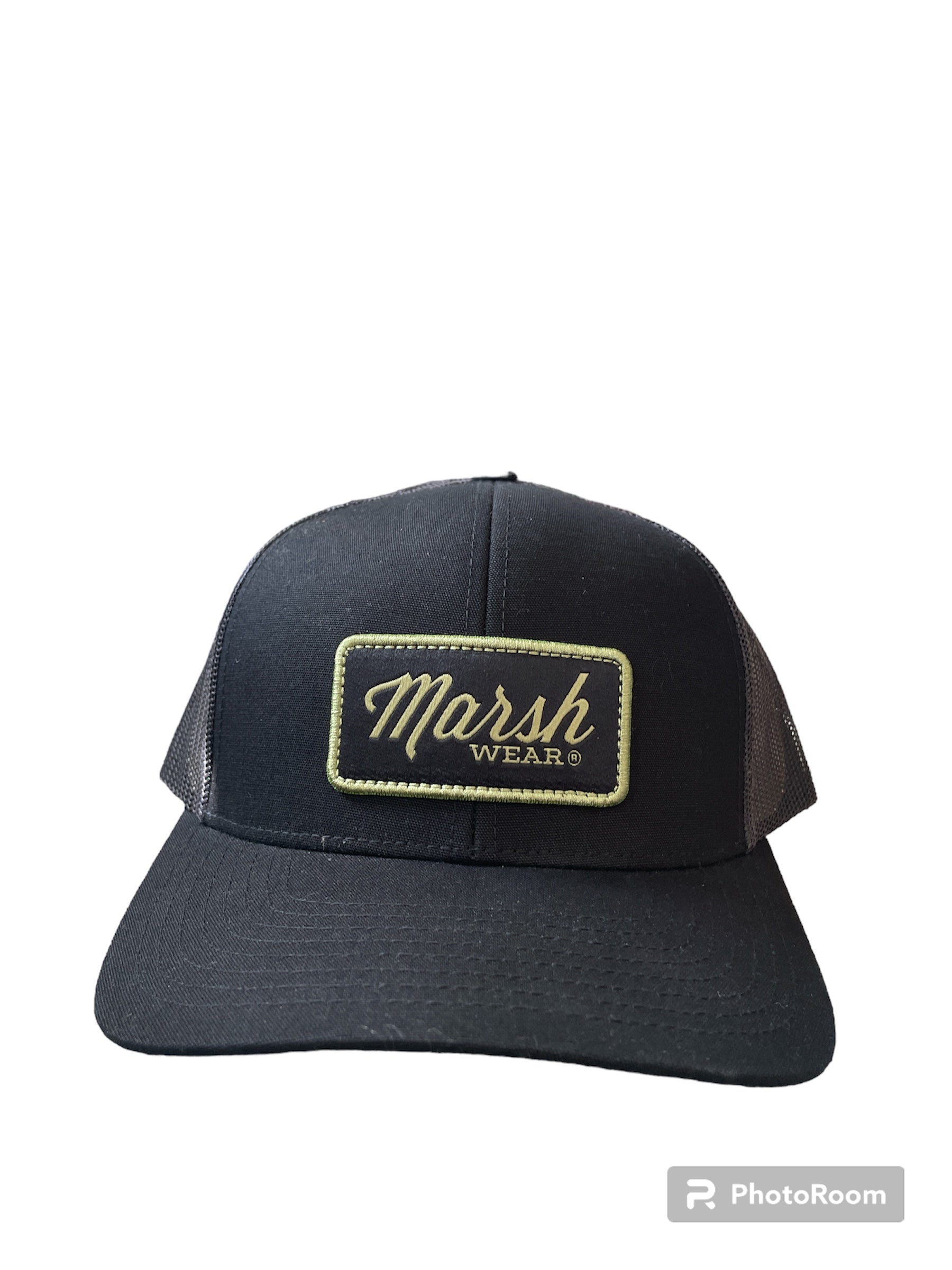 Marsh Wear Black Script Trucker Hat