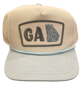 Peach State Pride Baby blue Ga rope hat