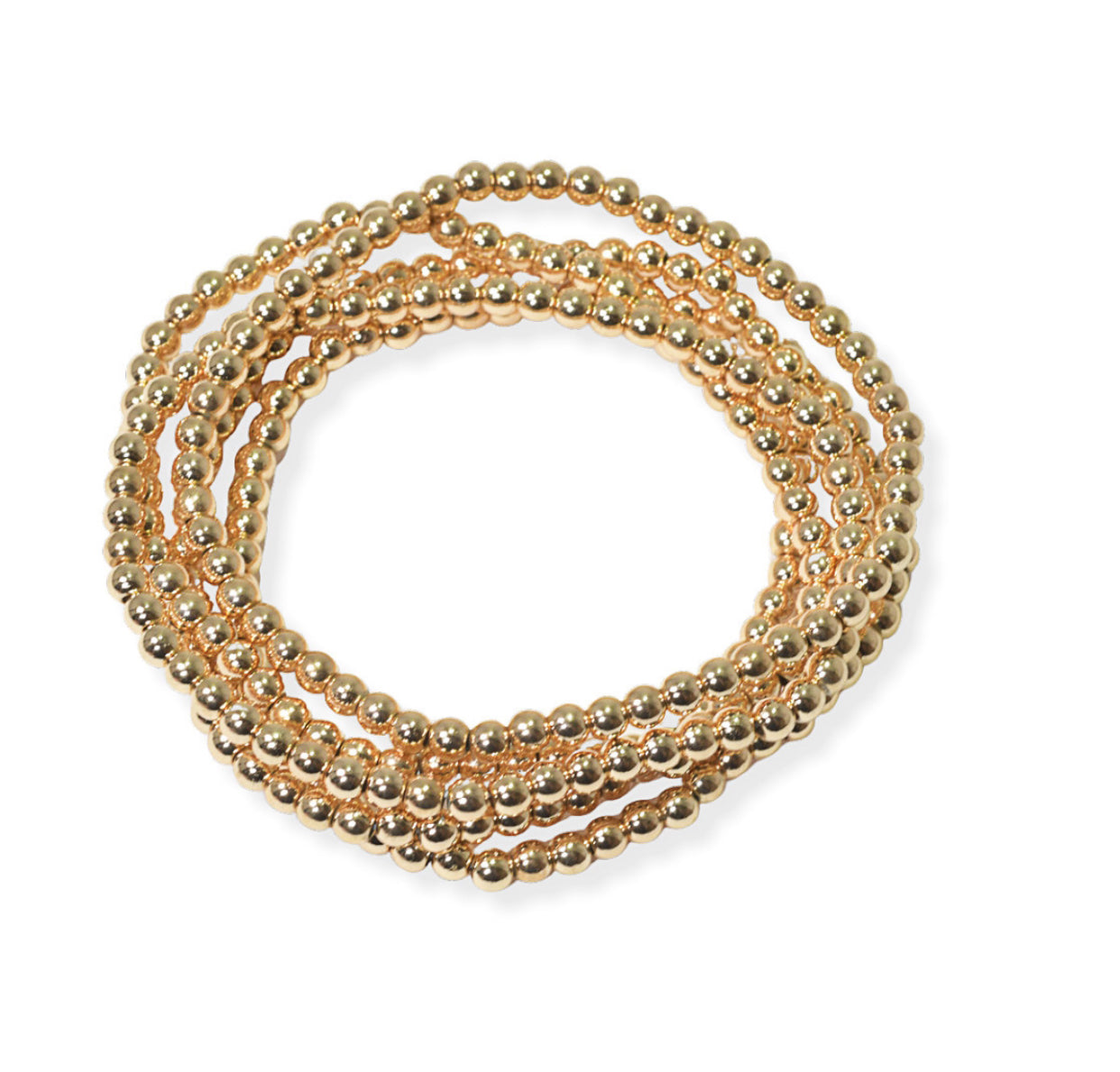 Gold Lightweight Beaded Stretch Bracelet