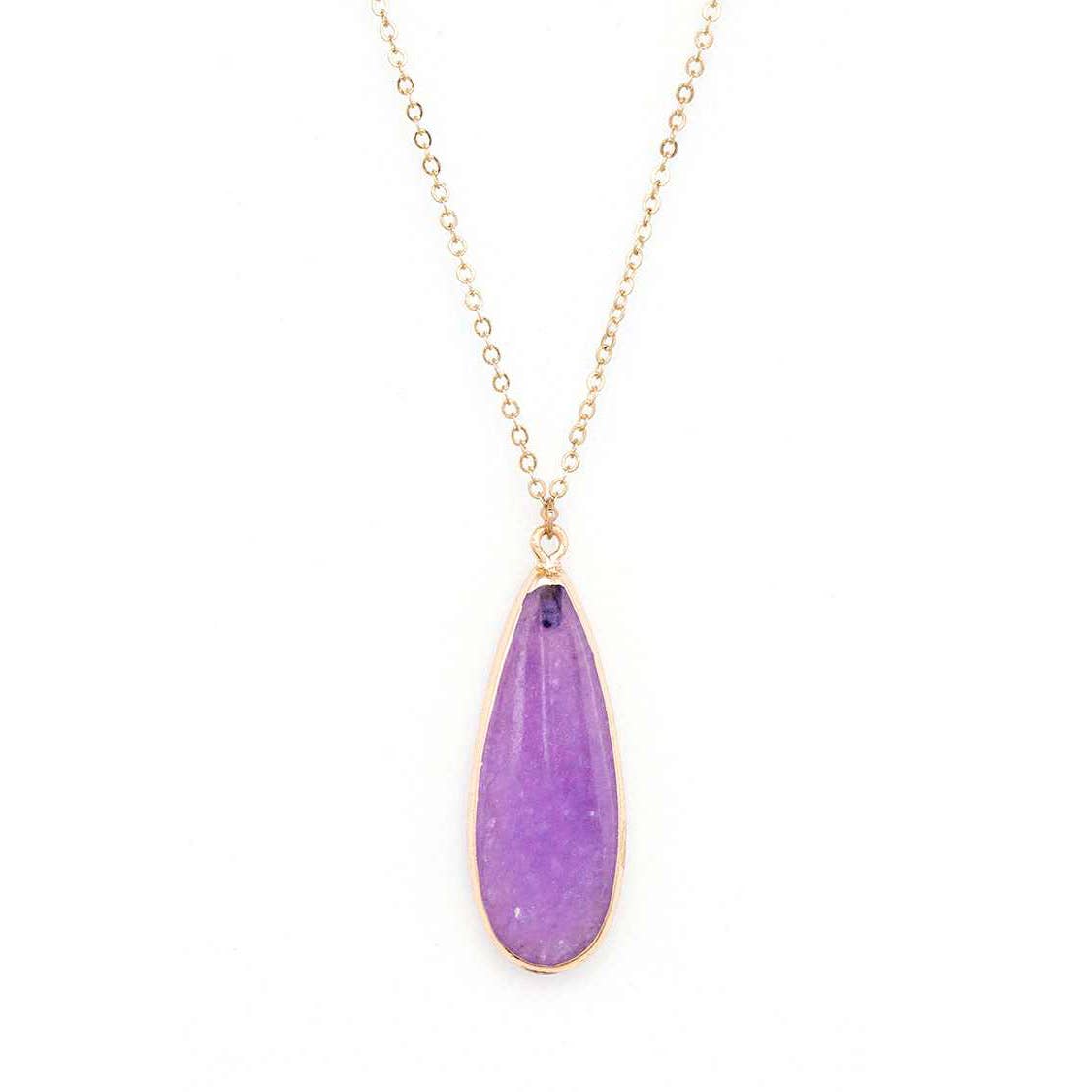Druzy Genuine Stone Mix Layer Necklace
