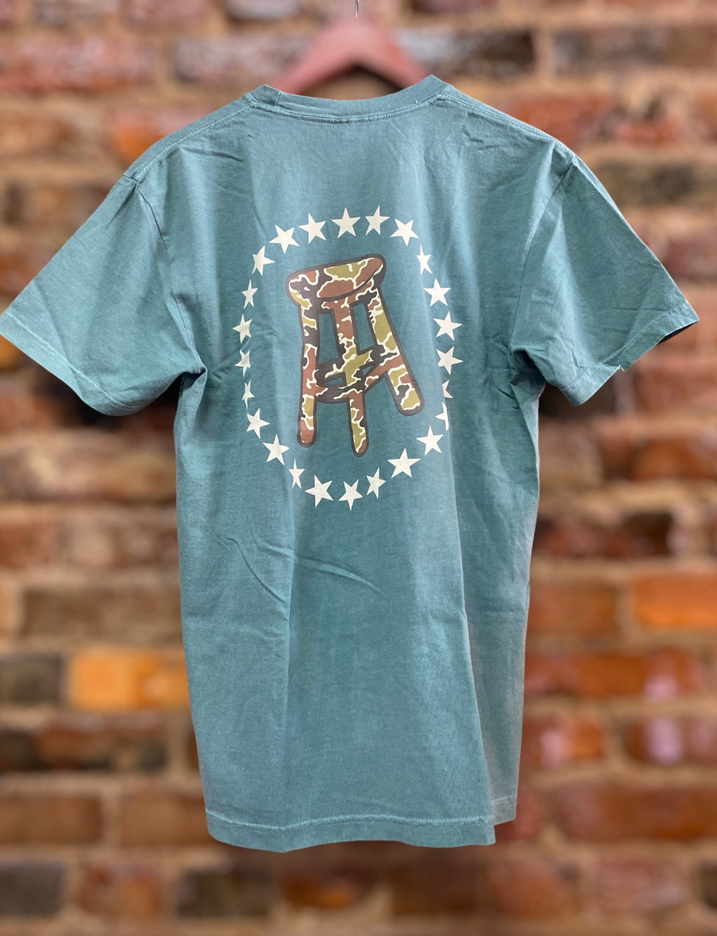 Old Row Stool and Stars Camo Pocket Tee