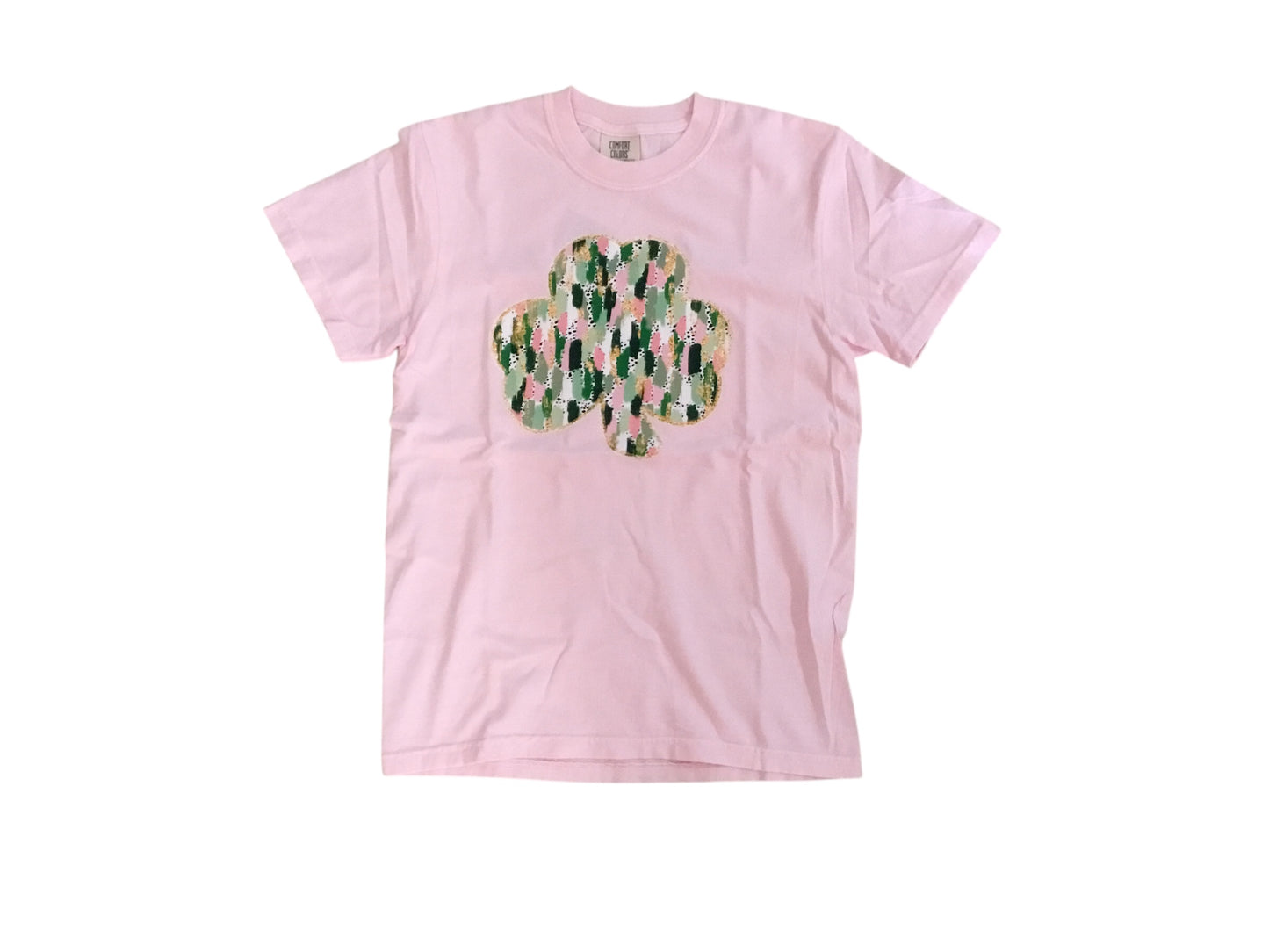 Simply You Pink Painted Shamrock Tee