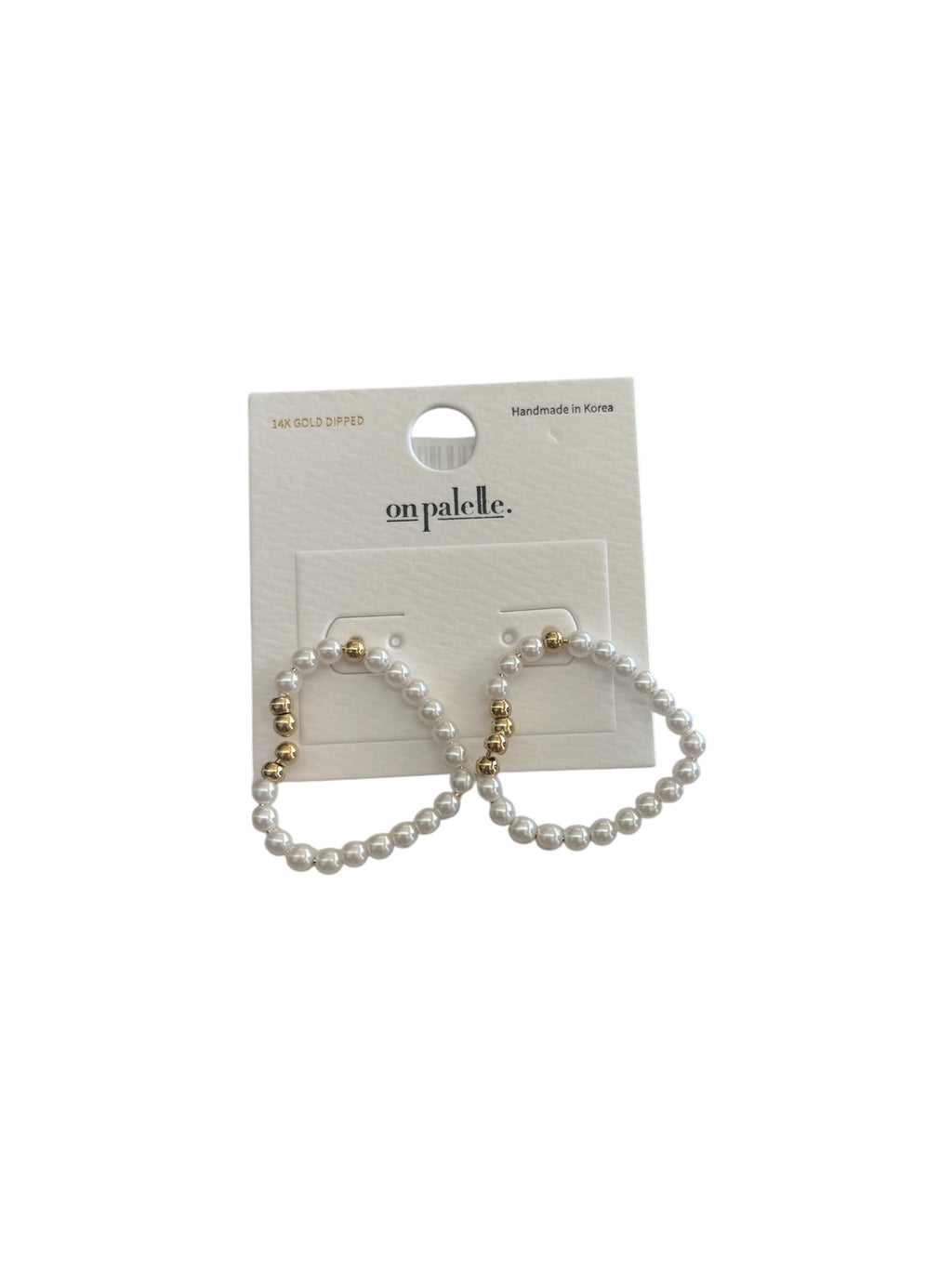 Pearl and Gold Heart Earrings