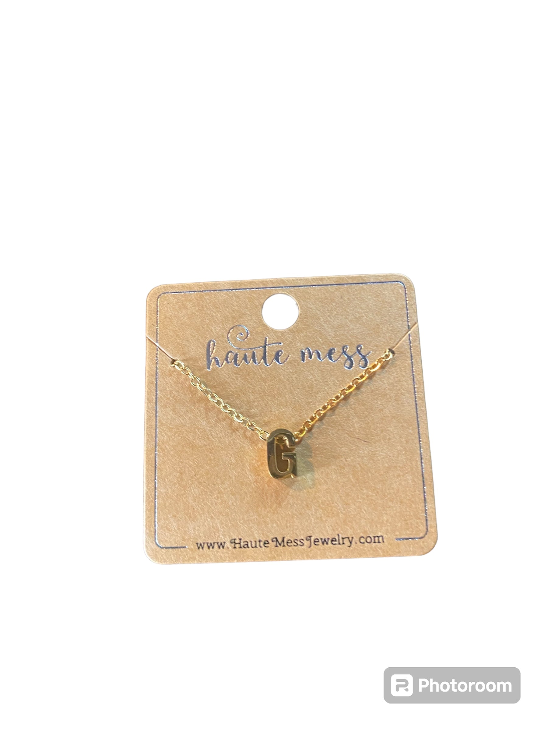 Tiny Gold Letter Necklace