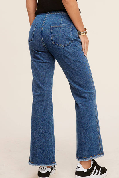 Soft Washed Stretchy High Waisted Flare Pants
