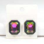 Geometric Rhinestone Stud Earrings