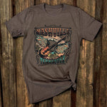 Nashville Tennesse Guitar Brown Graphic Tee