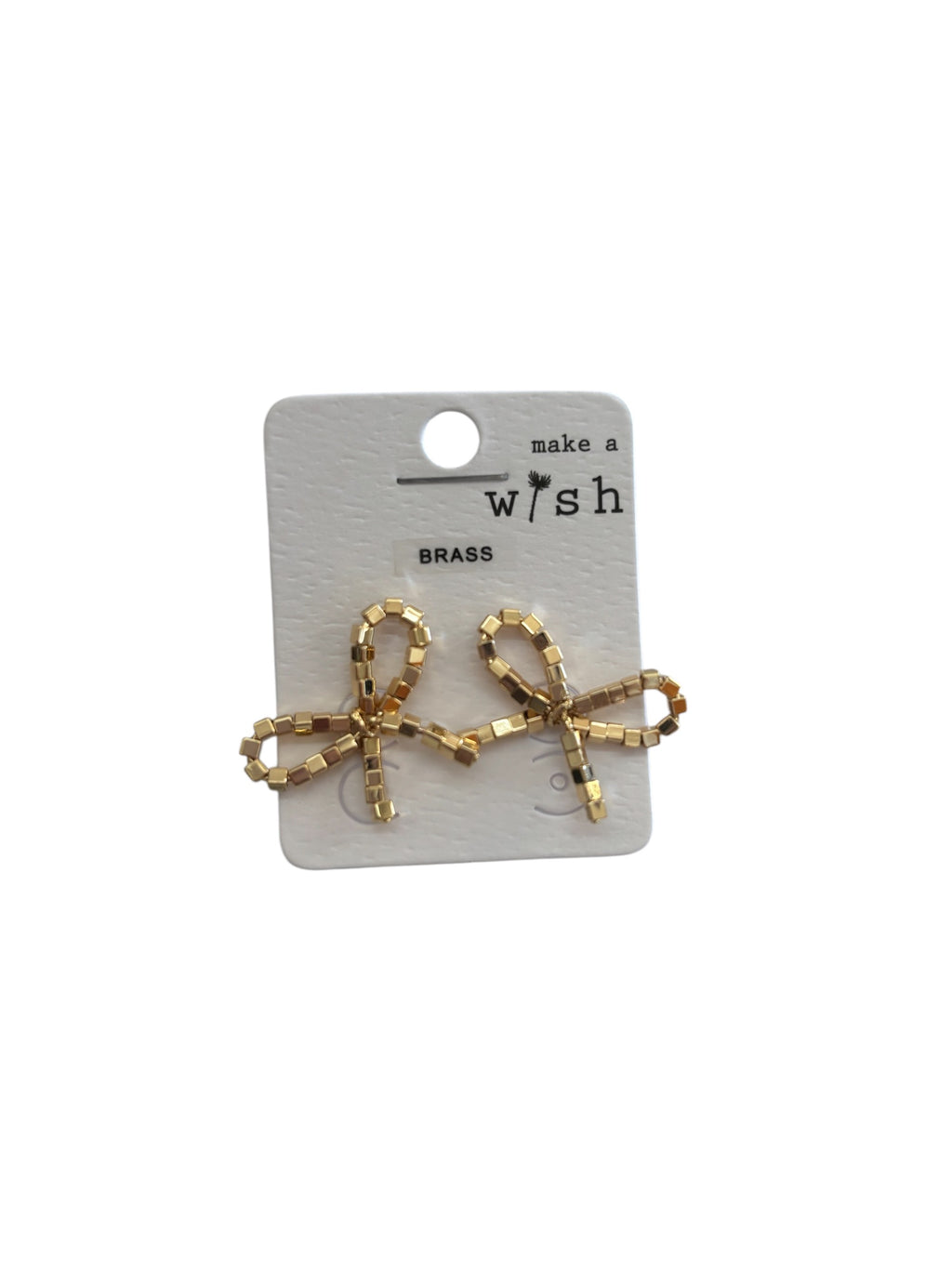 Brass Bow Earrings