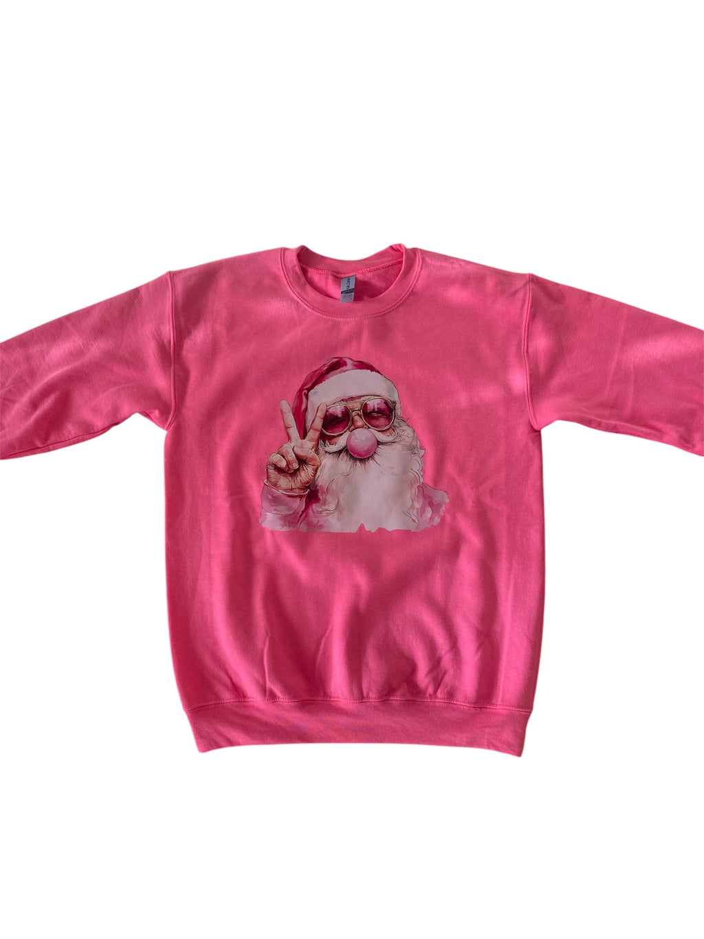 Bubble Gum Santa Peace Sign Sweatshirt