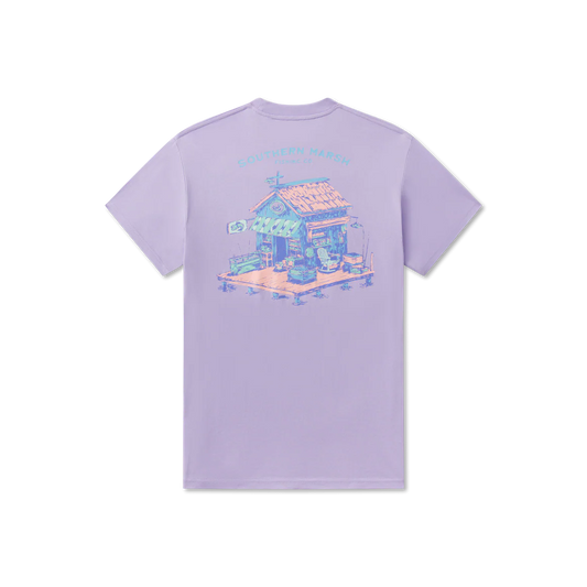 Southern Marsh Wharf Purple Bait Shack Tee